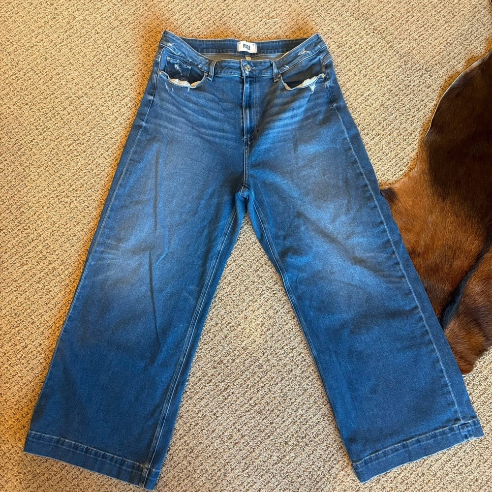 PAIGE Spotlight Wide-Leg Jeans 34